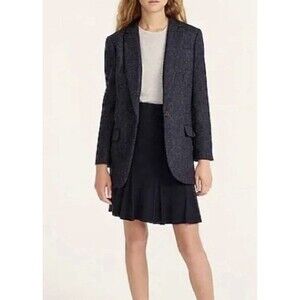 J. Crew NWT Size 12 Alfie Blazer Women’s Navy Blue English Wool Jacket